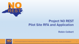 Pilot Site RFA, Application, and Review Process